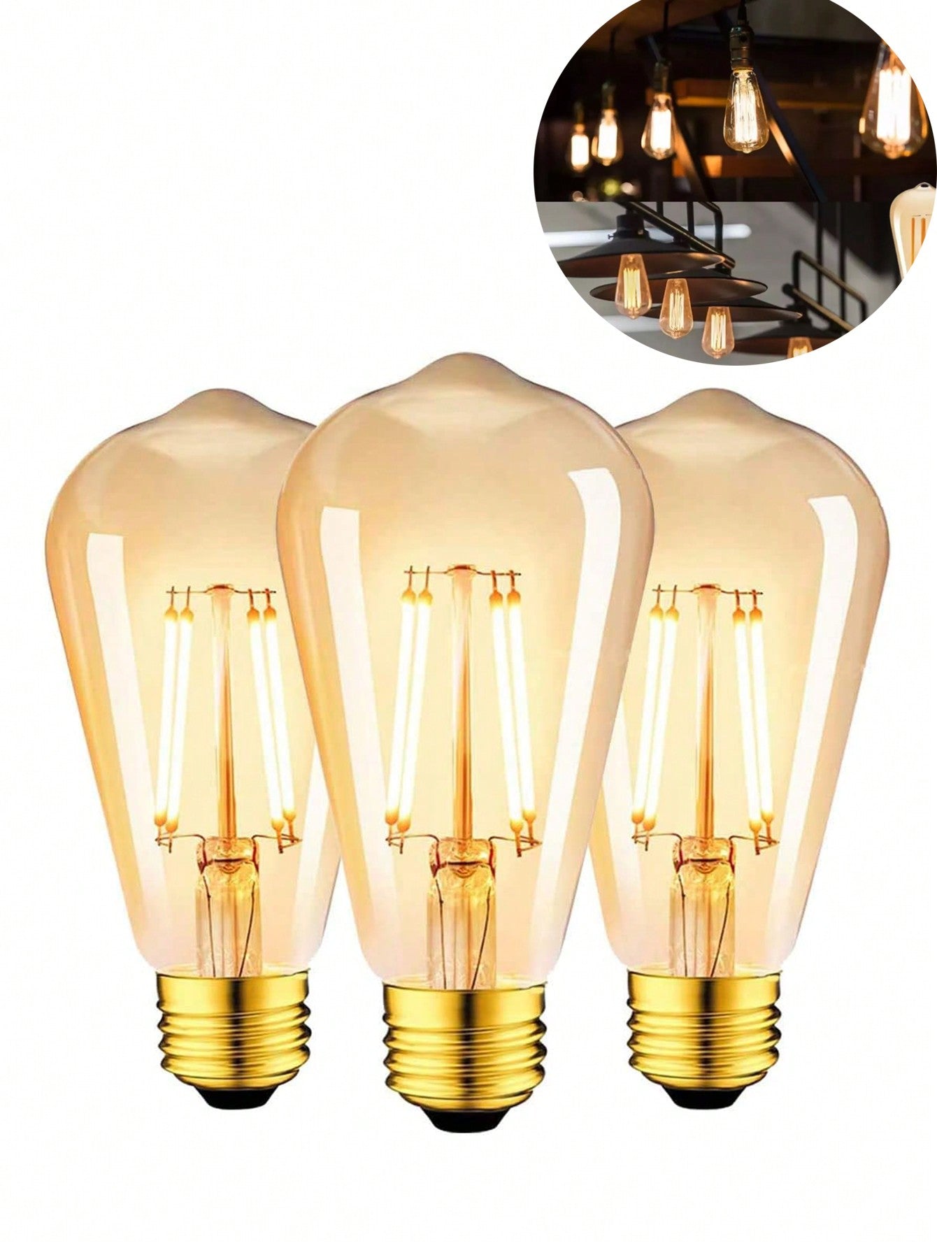 Focos Vintage Bombillas Vintage 10w Luz Cálida Edison E26 Blanco Cálido