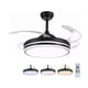 Lámpara de Techo con Ventilador 40w 3 tonos de Luz con Aspa Retráctil de Led con Control Remoto Lumicraft