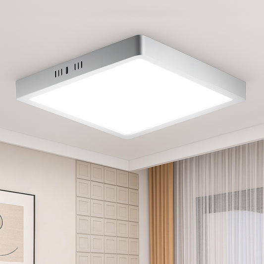 24w Lampara De Sobreponer Panel Led Cuadrado Luz Blanca Fría - MZMBFB24W
