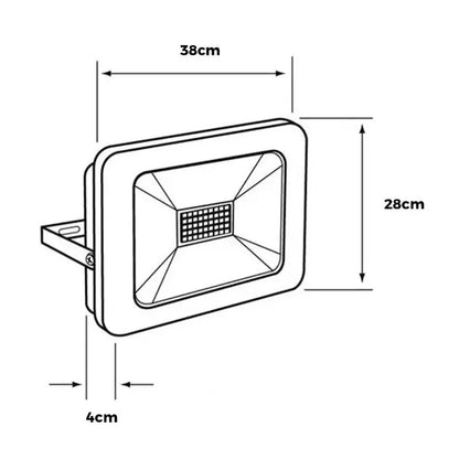 Reflector Led 300w Exterior Multivoltaje SMD Luz Blanco Frío Lumicraft