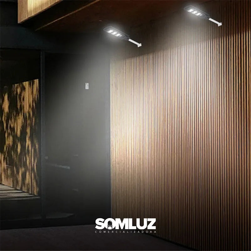 Lámpara Urbana de Led con Panel Solar Integrado 150w con control remoto All In One Lumicraft