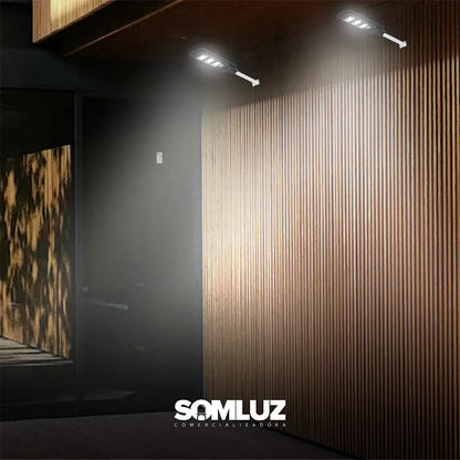 Lámpara Urbana de Led con Panel Solar Integrado 150w con control remoto All In One Lumicraft