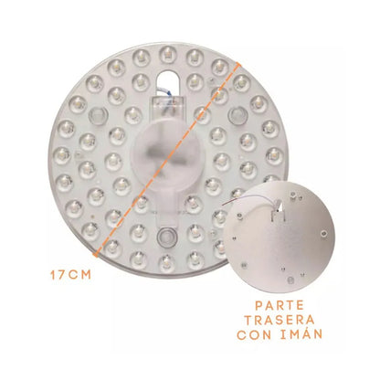 Repuesto de Led 24w Redondo para Lámpara 3 Tonos de Luz C/Imán Lumicraft
