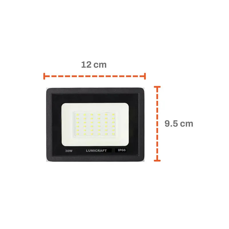 Reflector Led 30W Exterior Multivoltaje SMD Luz Blanco Frío Lumicraft