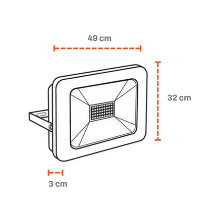 Reflector Led 500w Exterior Multivoltaje SMD Luz Blanco Frío Lumicraft
