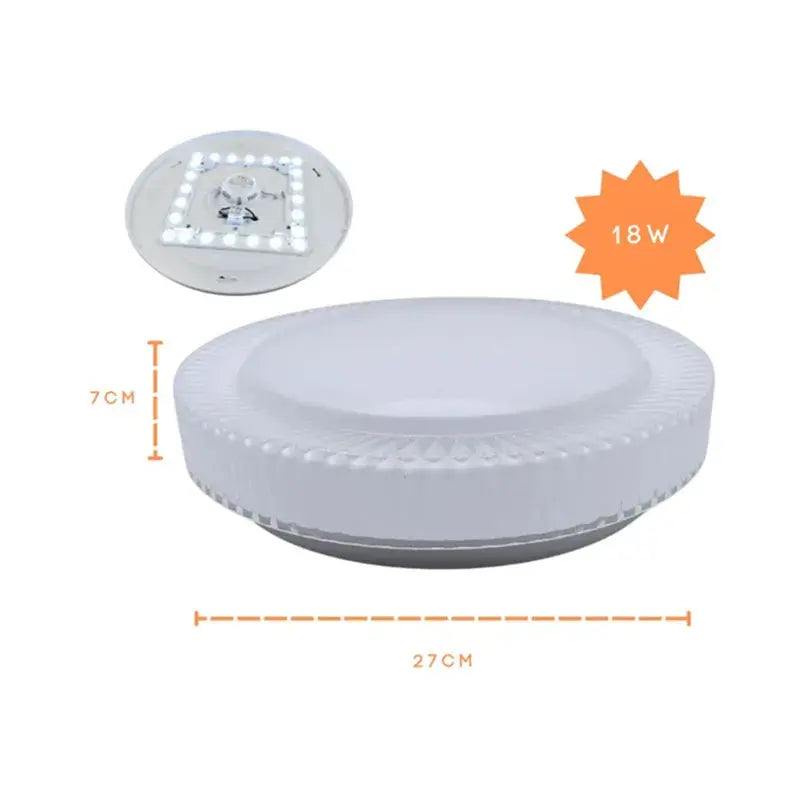 Lámpara Plafón Led 18w Para Techo Luz Blanca  Lumicraft