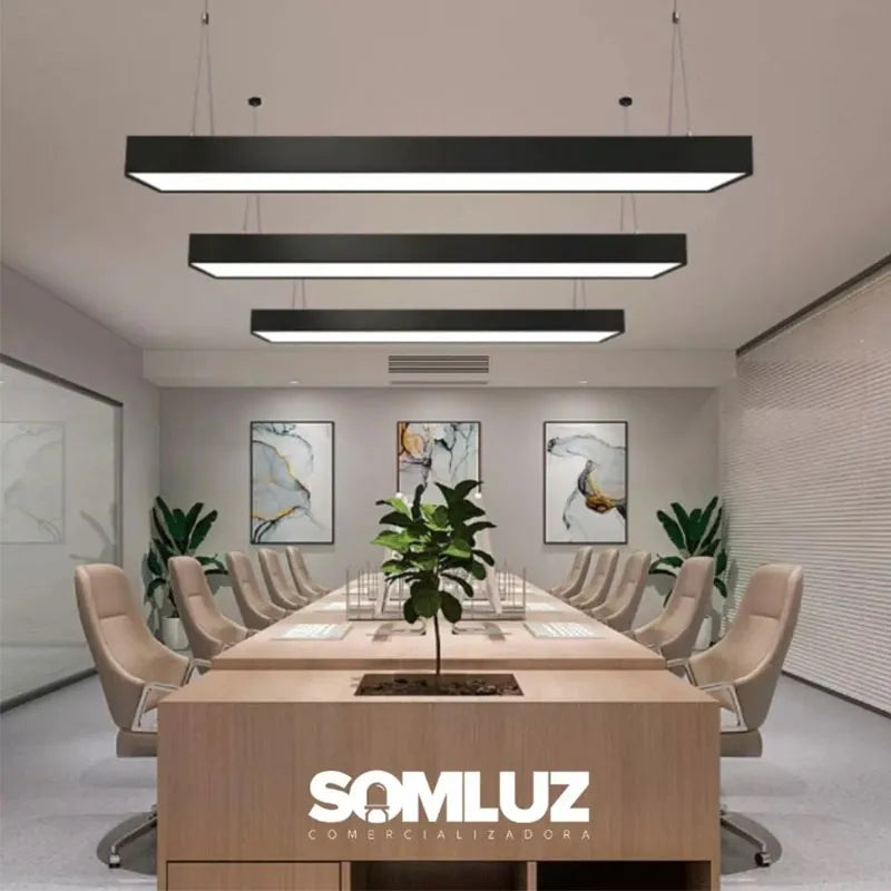 Lámpara Colgante Led Oficina Gabinete Led 72w Luz Blanca Teco