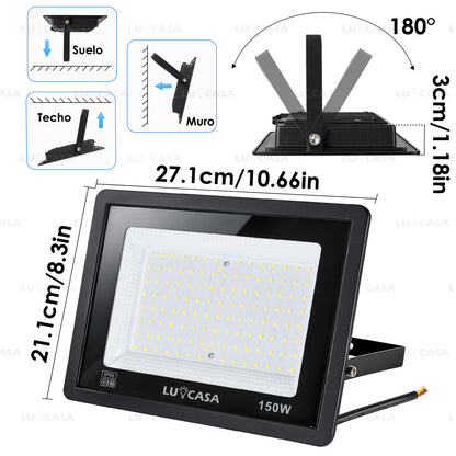 Reflector Led 150W Lampara Exterior IP66 Luz Blanco fria 15000LM XPG150W