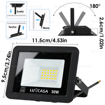 Reflector Led 30W Lampara Exterior IP66 Luz Blanco fria 3000LM