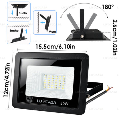 Reflector Led 50W Lampara Exterior IP66 Luz Blanco fria 5000LM XPG50W