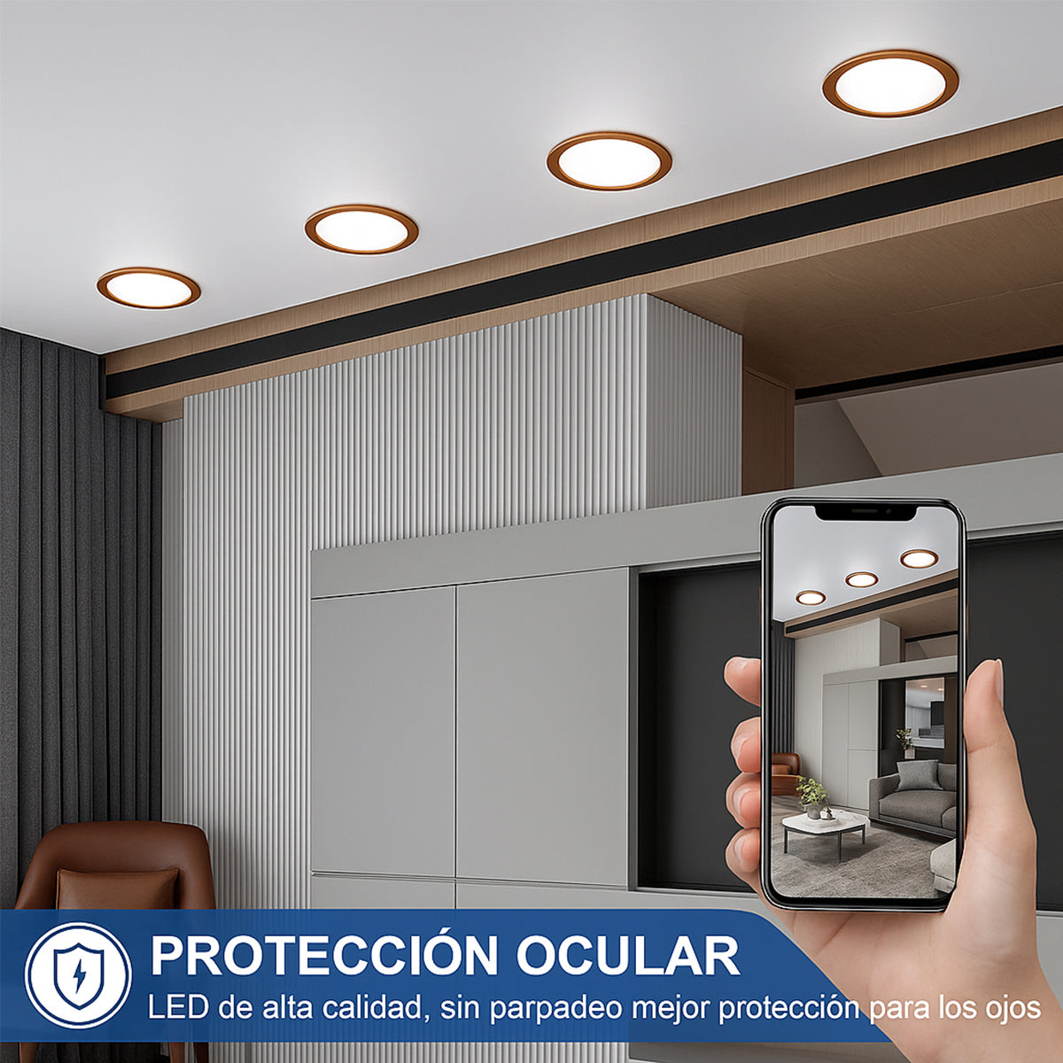 PANEL AJUSTABLE COBRE MATE 15W - AZMBB15WCM