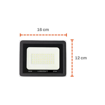 Reflector LED 50W Exterior Multivoltaje SMD Luz Blanco Frío Lumicraft