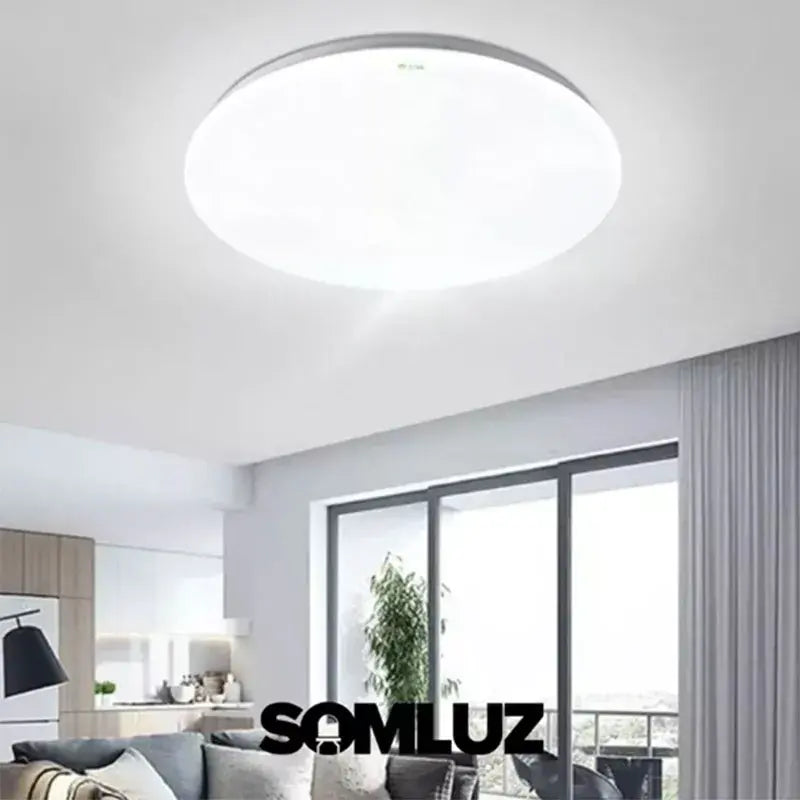 Lampara Plafón Lisa Para Techo Luz Blanca Sobreponer 12w Teco