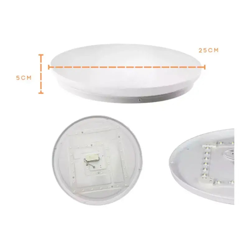 Lampara Plafón Lisa Para Techo Luz Blanca Sobreponer 12w Teco