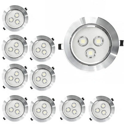 Empotrado Plafon Led 3w Spot Dirigible Satinado Plateado Luz Calida o Blanco - THLB3W & THLC3W
