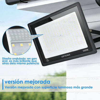 Reflector Led 300W Lampara Exterior IP66 Luz Blanco fria 30000LM XPG300W