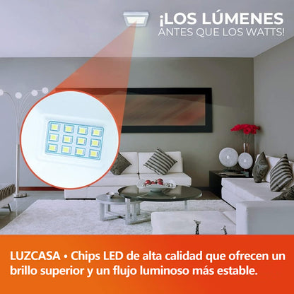Lampara De Sobreponer Panel Led 12w Cuadrado - MZMBFB12W