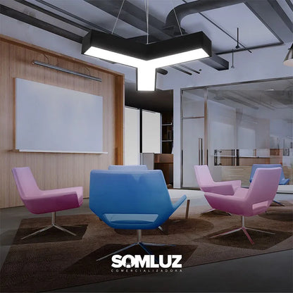 Lámpara Colgante Led Forma de Y 72w Minimalista Luz Blanca Lumicraft