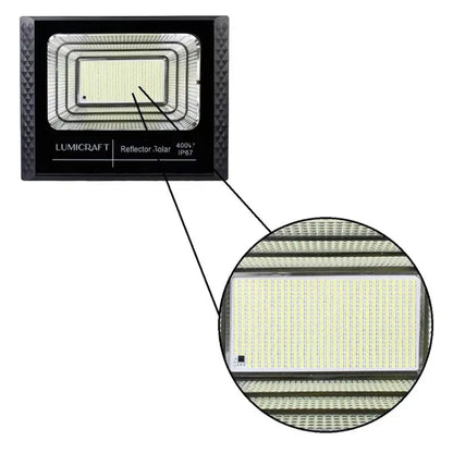 Reflector Led con Panel Solar 400w con Control remoto LUMICRAFT