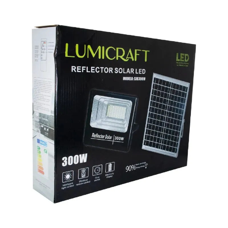 Reflector Led con Panel Solar 300w con  Control remoto Lumicraft