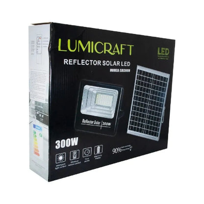 Reflector Led con Panel Solar 300w con  Control remoto Lumicraft