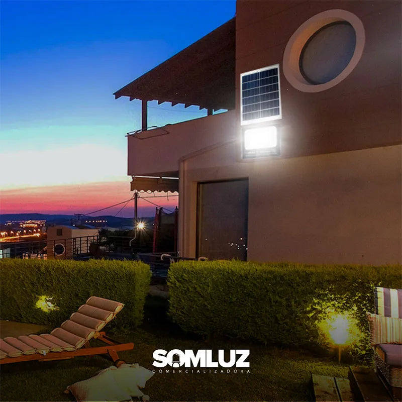 Reflector Led con Panel Solar 300w con  Control remoto Lumicraft