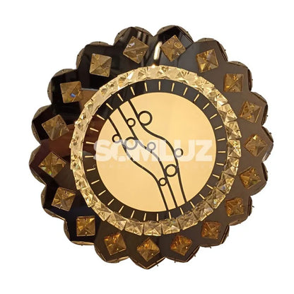 Plafón Cristal Led 96w Redondo 50cm 3 Tonos de Luz Atenuable con control remoto SomLuz