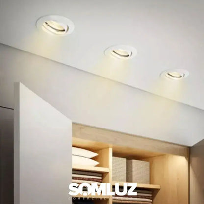 Empotrado Plafón Led 7w Spot Dirigible Plástico Kit 2pzs Aguiled