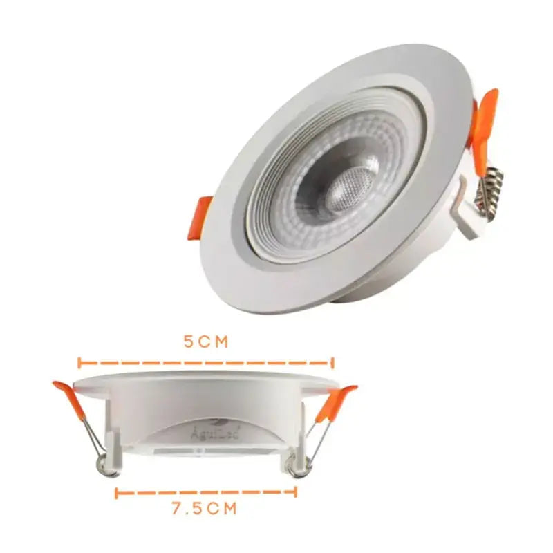 Empotrado Plafón Led 3w Spot Dirigible Plástico Kit 2 pzs Aguiled Luz Cálida