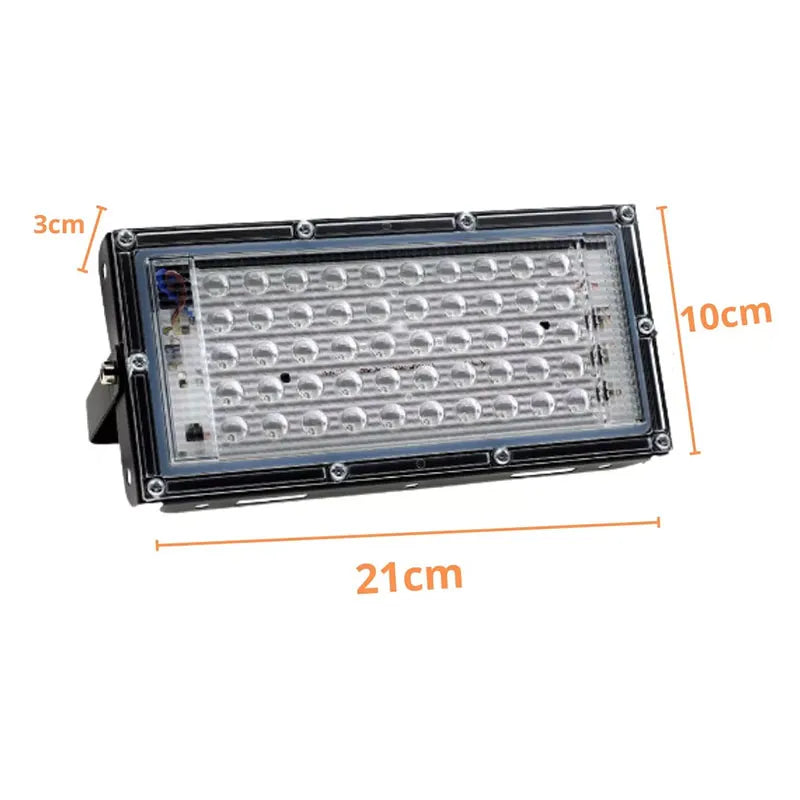 Reflector Led 50w Económico Rectangular Luz Negra Ultravioleta Brillo UV Lumicraft
