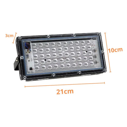 Reflector Led 50w Económico Rectangular Luz Negra Ultravioleta Brillo UV Lumicraft