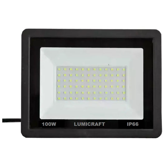 Reflector LED 100w Exterior Multivoltaje SMD Luz Blanco Frío Lumicraft