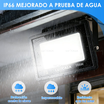 Reflector Led 200W Lampara Exterior IP66 Luz Blanco fria 20000LM XPG200W