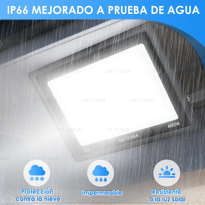 Reflector Led 400W Lampara Exterior IP66 Luz Blanco fria 40000LM XPG400W