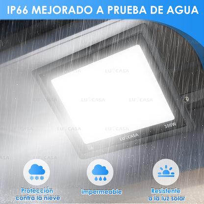 Reflector Led 300W Lampara Exterior IP66 Luz Blanco fria 30000LM XPG300W