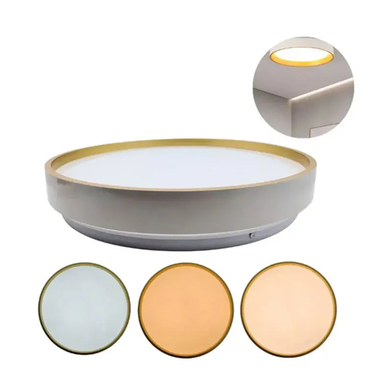 Lampara Plafón Led 24w Para Techo Tres Tonos de Luz con Marco Decorativo Lumicraft