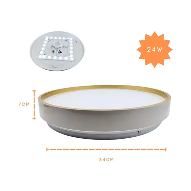 Lampara Plafón Led 24w Para Techo Tres Tonos de Luz con Marco Decorativo Lumicraft