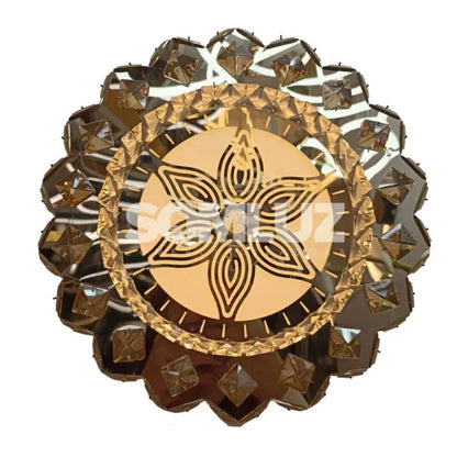 Plafón Cristal Led 96w Redondo 50cm 3 Tonos de Luz Atenuable con control remoto SomLuz