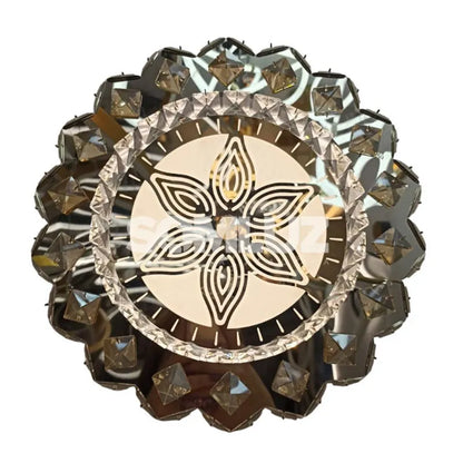 Plafón Cristal Led 96w Redondo 50cm 3 Tonos de Luz Atenuable con control remoto SomLuz