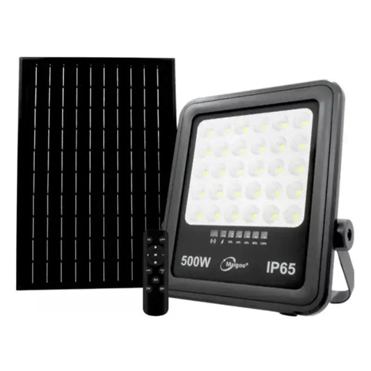Reflector Led Solar Con Panel 500w Control Remoto Reforzado