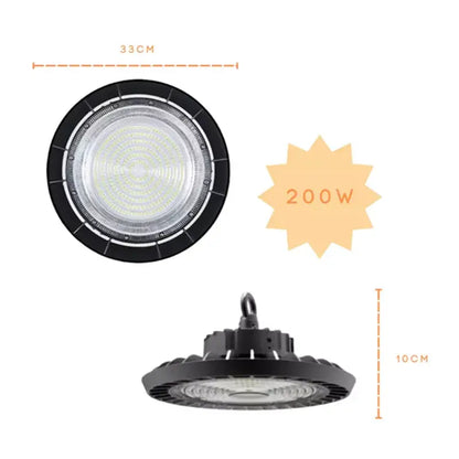 Lampara Industrial 200w Led Highbay Tipo Ufo Luz Blanca