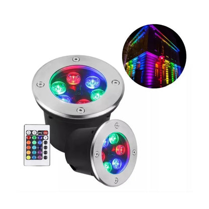 Lámpara de Piso Empotrable Led 6w RGB con Control Remoto Lumicraft