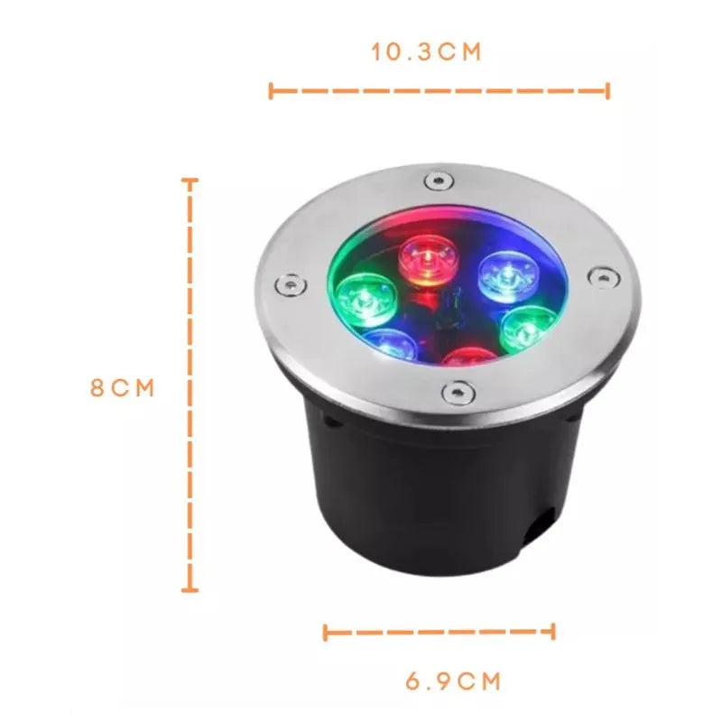 Lámpara de Piso Empotrable Led 6w RGB con Control Remoto Lumicraft