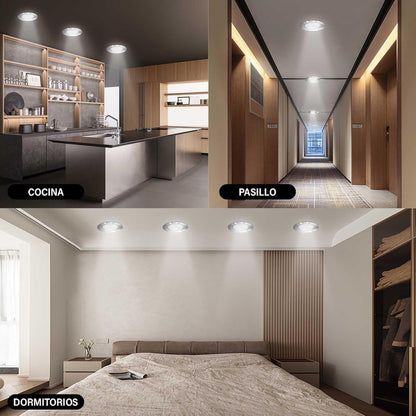 Empotrado Plafon Led 3w Spot Dirigible Satinado Plateado Luz Calida o Blanco - THLB3W & THLC3W