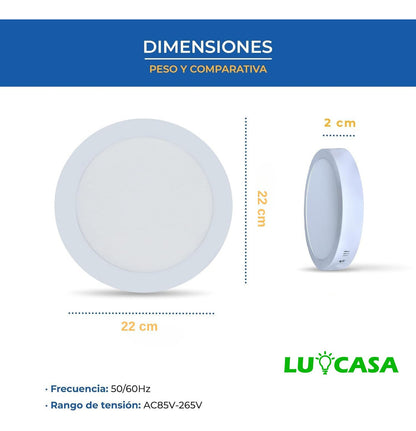 18w Lámparas De Techo Plafón Para Interior De Casas Luz - MZMBYB18W