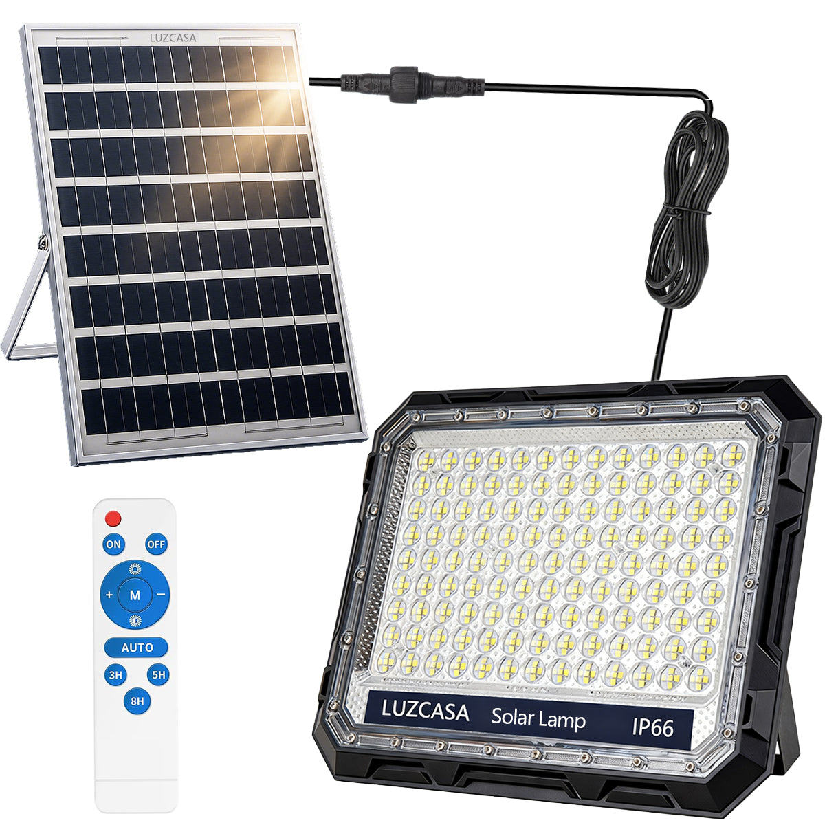 Lámpara Solar Led Exterior 300W Interior Reflector 585 Leds Ip66 Blanco frío - SZZX300W