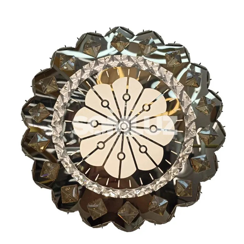 Plafón Cristal Led 96w Redondo 50cm 3 Tonos de Luz Atenuable con control remoto SomLuz