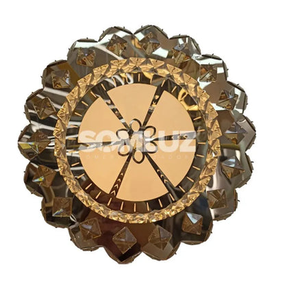 Plafón Cristal Led 96w Redondo 50cm 3 Tonos de Luz Atenuable con control remoto SomLuz