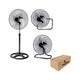 Ventilador Negro 3 En 1 Pedestal 60w Paquete con 4 piezas Lumicraft