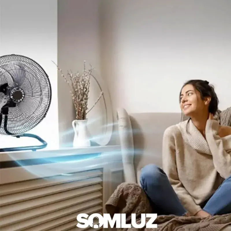 Ventilador Negro 3 En 1 Pedestal 60w Paquete con 4 piezas Lumicraft